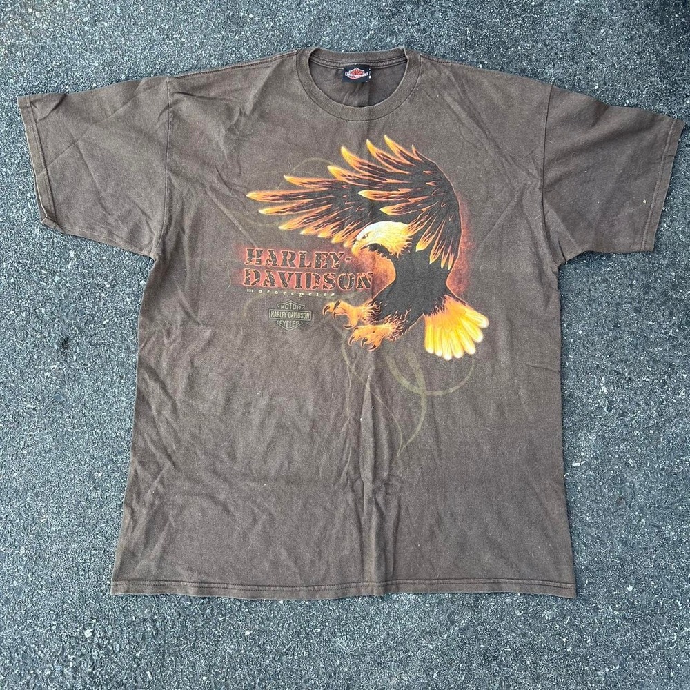 1990s Harley Davidson Graphic AOP shirt size XL